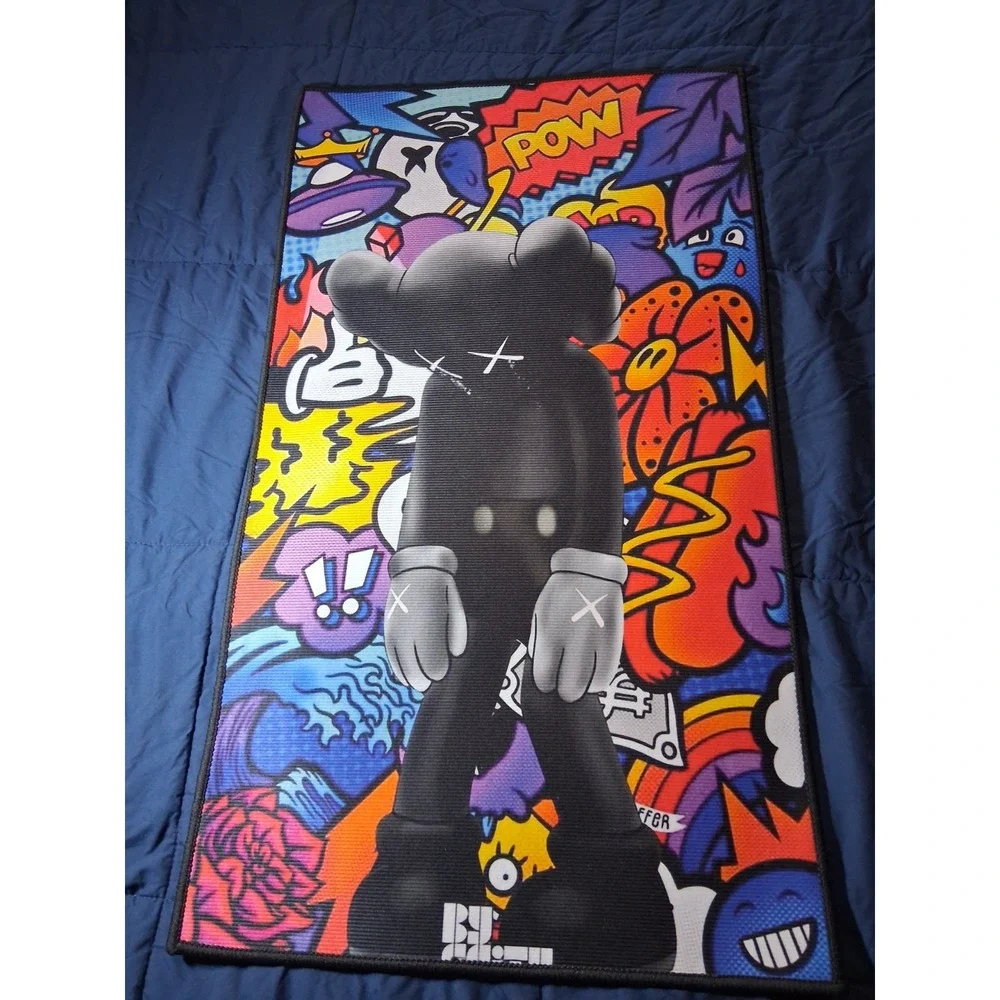 Kaws Non Slip Carpet Doormat Rug Plush